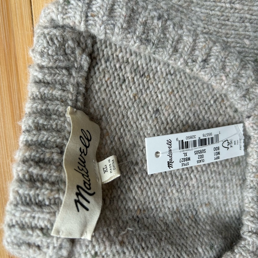 XL Tan Speckled Madewell Sweater— NWT!
